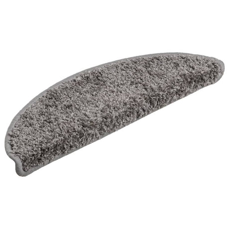 VidaXL trappemåtter 15 stk 56x17x3 cm grå halvrunde