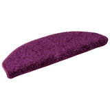 Vidaxx trappemåtter 15 stk 65x21x4 cm violet halvcirkelformet stor