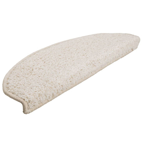 Vidaxx trappemåtter 15 stk 65x21x4 cm hvid halvrund stor