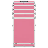 Vidaxl Makeup Trolley Aluminium Pink