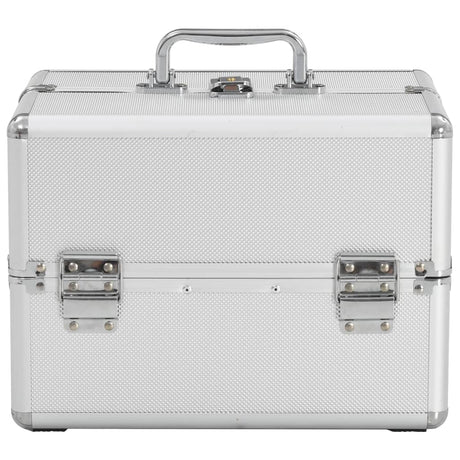 Vidaxl Makeup Suitcase 22x30x21 cm Aluminium Sølvfarvet