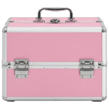Vidaxl Makeup Suitcase 22x30x21 cm aluminiumrosa