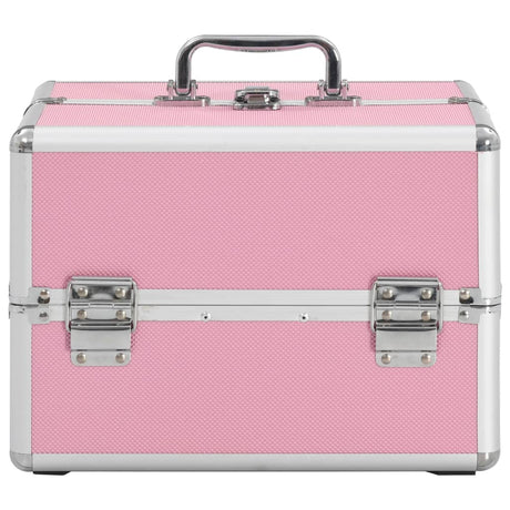 Vidaxl Makeup Suitcase 22x30x21 cm aluminiumrosa