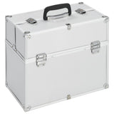 Vidaxl Makeup Suitcase 38x23x34 cm Aluminium Sølvfarvet