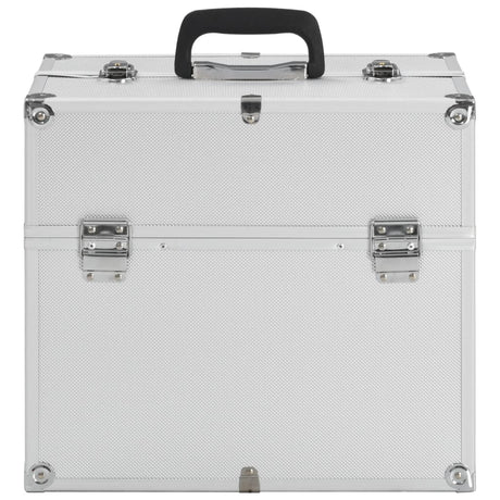 Vidaxl Makeup Suitcase 38x23x34 cm Aluminium Sølvfarvet