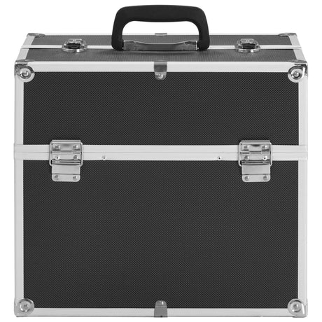 Vidaxl Makeup Suitcase 38x23x34 cm aluminium sort