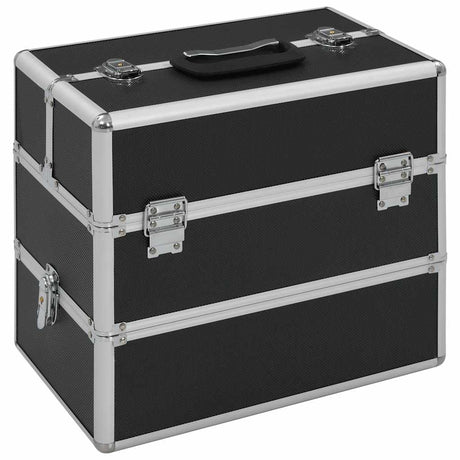 Vidaxl Makeup Suitcase 37x24x35 cm aluminium sort