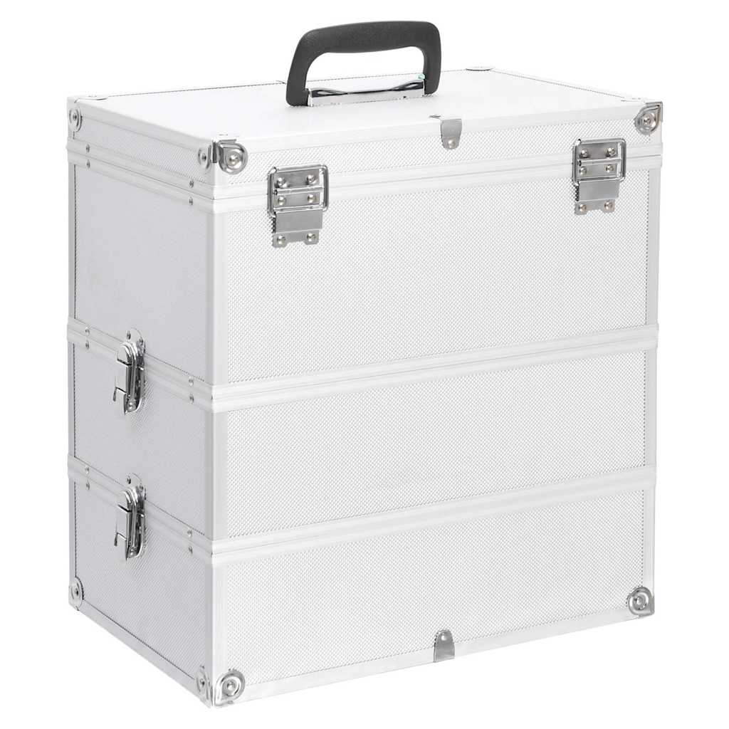 Vidaxl Makeup Suitcase 37x24x40 cm Aluminium Sølvfarvet
