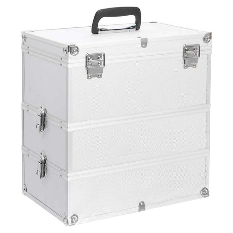 Vidaxl Makeup Suitcase 37x24x40 cm Aluminium Sølvfarvet