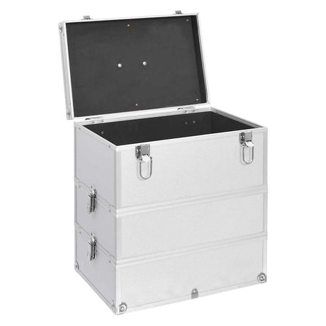Vidaxl Makeup Suitcase 37x24x40 cm Aluminium Sølvfarvet