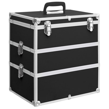 Vidaxl Makeup Suitcase 37x24x40 cm aluminium sort