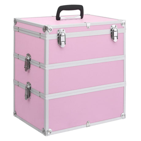 Vidaxl Makeup Suitcase 37x24x40 cm Aluminium Pink