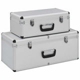 Vidaxl Storage Bockets 2 St. Aluminium Sølvfarvet