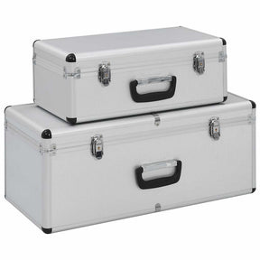 Vidaxl Storage Bockets 2 St. Aluminium Sølvfarvet