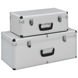 Vidaxl Storage Bockets 2 St. Aluminium Sølvfarvet