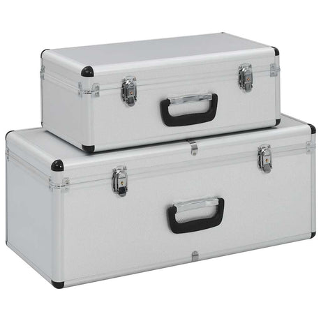 Vidaxl Storage Bockets 2 St. Aluminium Sølvfarvet