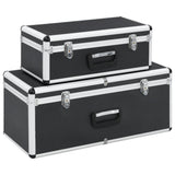 Vidaxl Storage Cases 2 St Aluminium Black