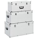 Vidaxl Storage Bockets 3 St. Aluminium Sølvfarvet