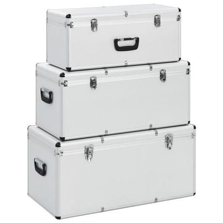 Vidaxl Storage Bockets 3 St. Aluminium Sølvfarvet