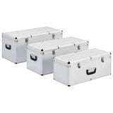 Vidaxl Storage Bockets 3 St. Aluminium Sølvfarvet