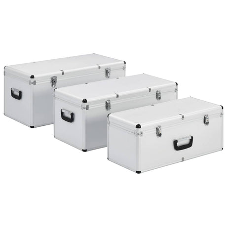 Vidaxl Storage Bockets 3 St. Aluminium Sølvfarvet
