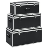 Vidaxx opbevaringskasser 3 stk aluminium sort