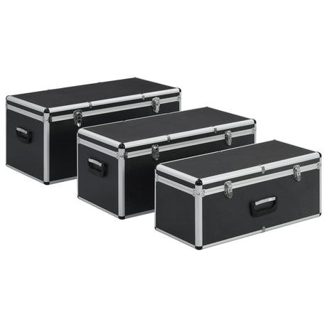 Vidaxx opbevaringskasser 3 stk aluminium sort