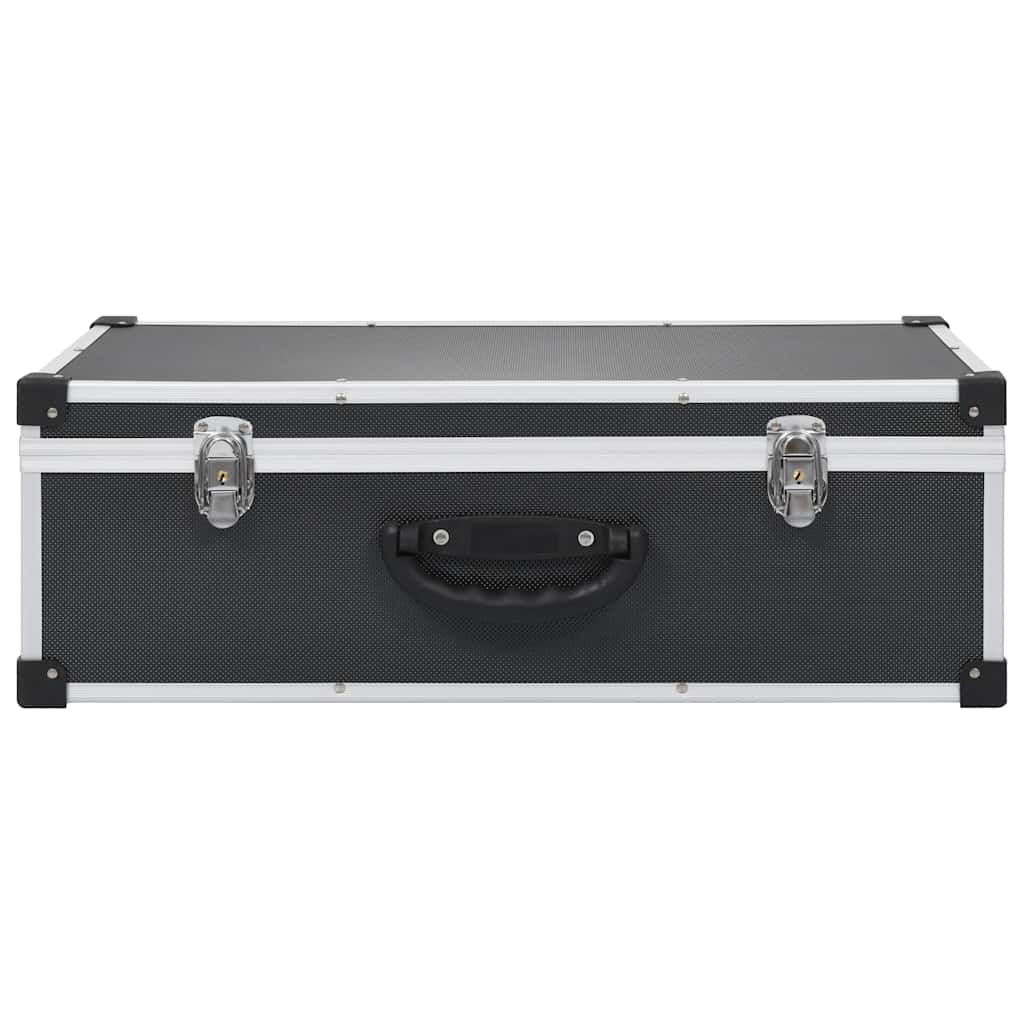 Vidaxl CD -kuffert til 80 cds aluminium ABS Sort