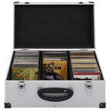 Vidaxl CD -sag til 60 cds aluminium ABS Silver farvet