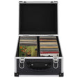 Vidaxl CD -kuffert til 40 cds aluminium ABS sort