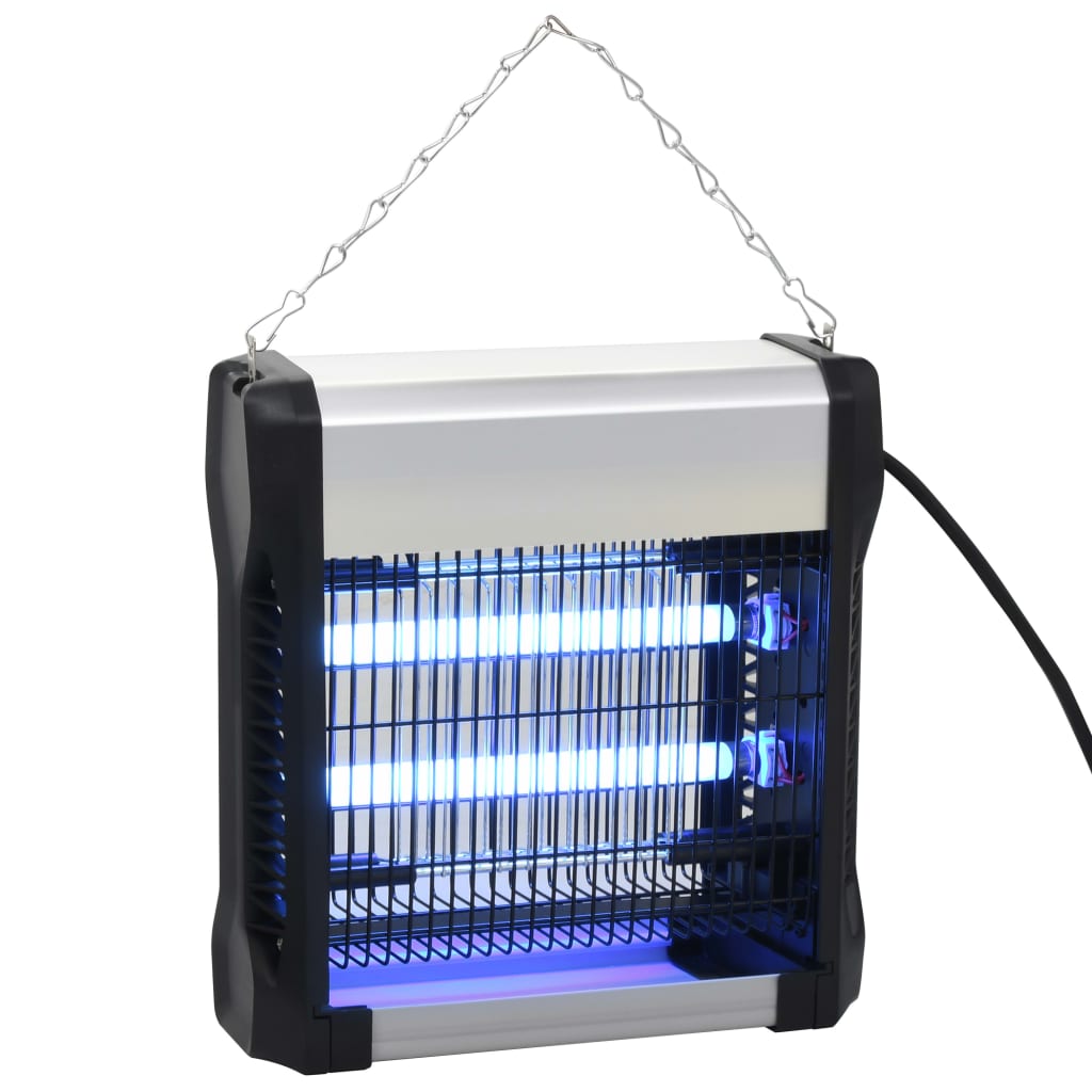 Vidaxl Vliegendendoder 12 W aluminium ABS Sort