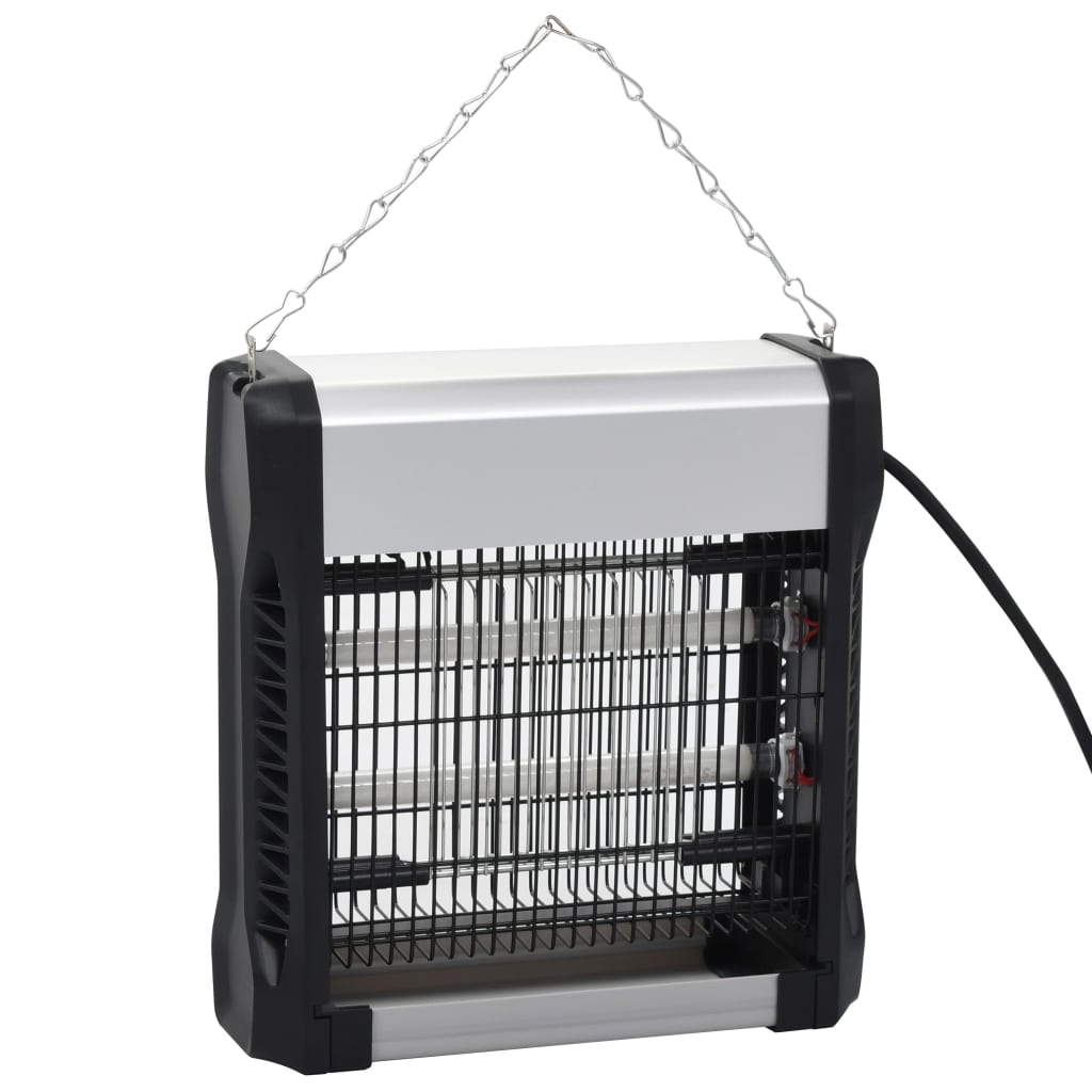 Vidaxl Vliegendendoder 12 W aluminium ABS Sort