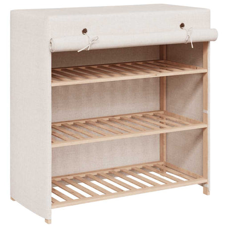 Vidaxl Shoe Cabinet med dækning 79x40x80 cm stof hvid