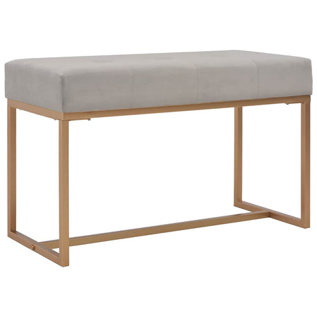 Vidaxl bankje 80 cm fluweel grijs