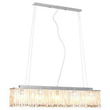 Vidaxl loftslampe med krystalperler 104 cm sølvfarvet