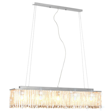 Vidaxl loftslampe med krystalperler 104 cm sølvfarvet