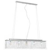 Vidaxl loftslampe med krystalperler 104 cm sølvfarvet