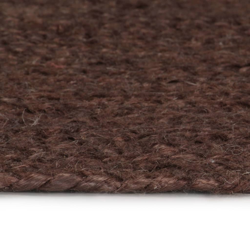 Vidaxl tæppe håndlavet omkring 90 cm jute brun