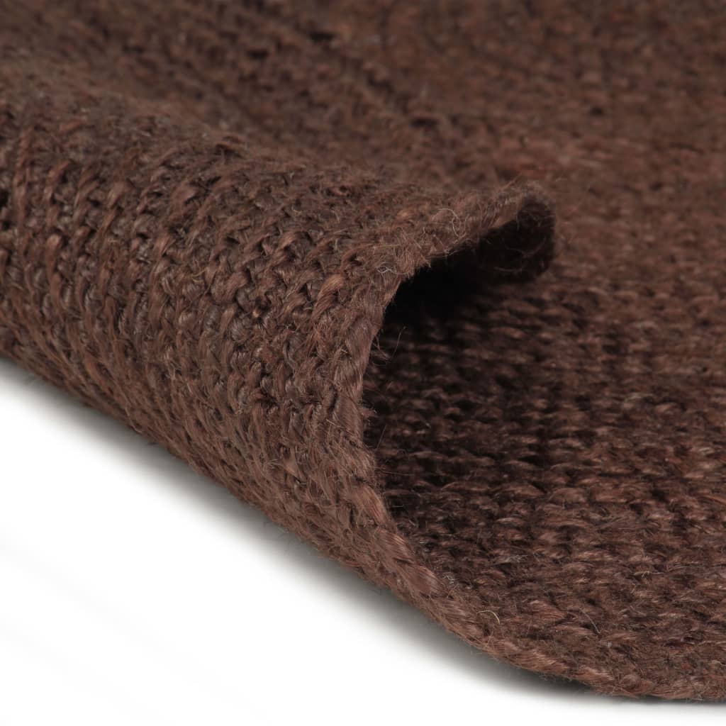 Vidaxl tæppe håndlavet omkring 120 cm jute brun