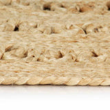Vidaxl tæppe håndlavet 120 cm flettet jute