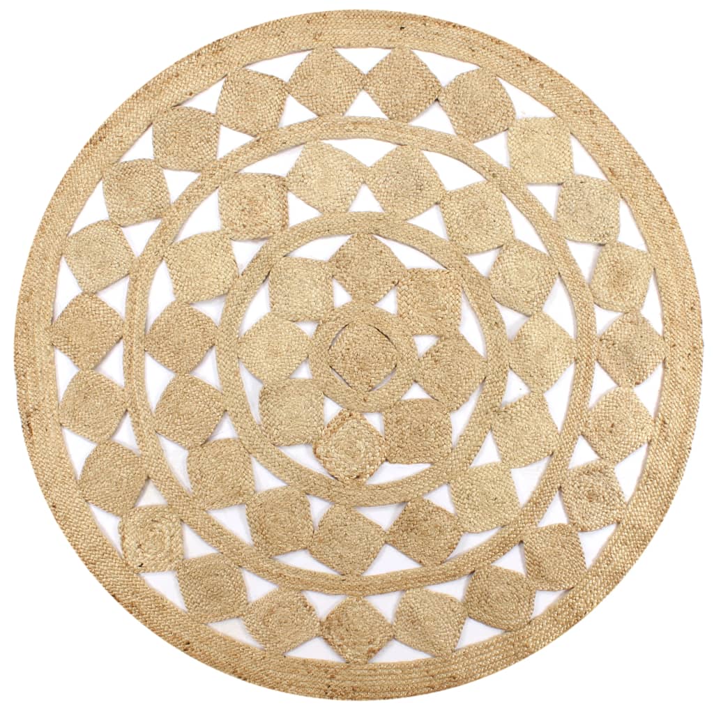 Vidaxl Rug Handmade 90 cm flettet jute