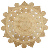 Vidaxl Rug Handmade 90 cm flettet jute