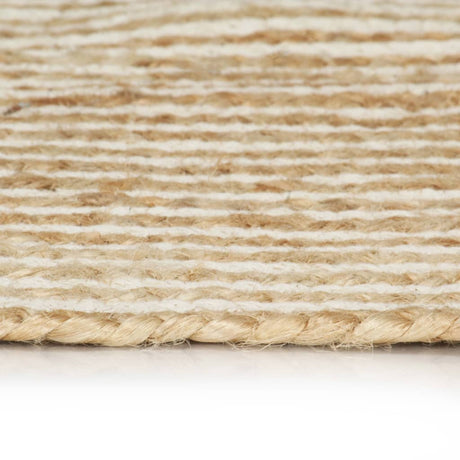 Vidaxl tæppe håndlavet med spiraldesign 120 cm jute hvid