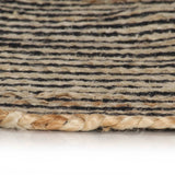Vidaxl tæppe håndlavet med spiraldesign 90 cm jute sort