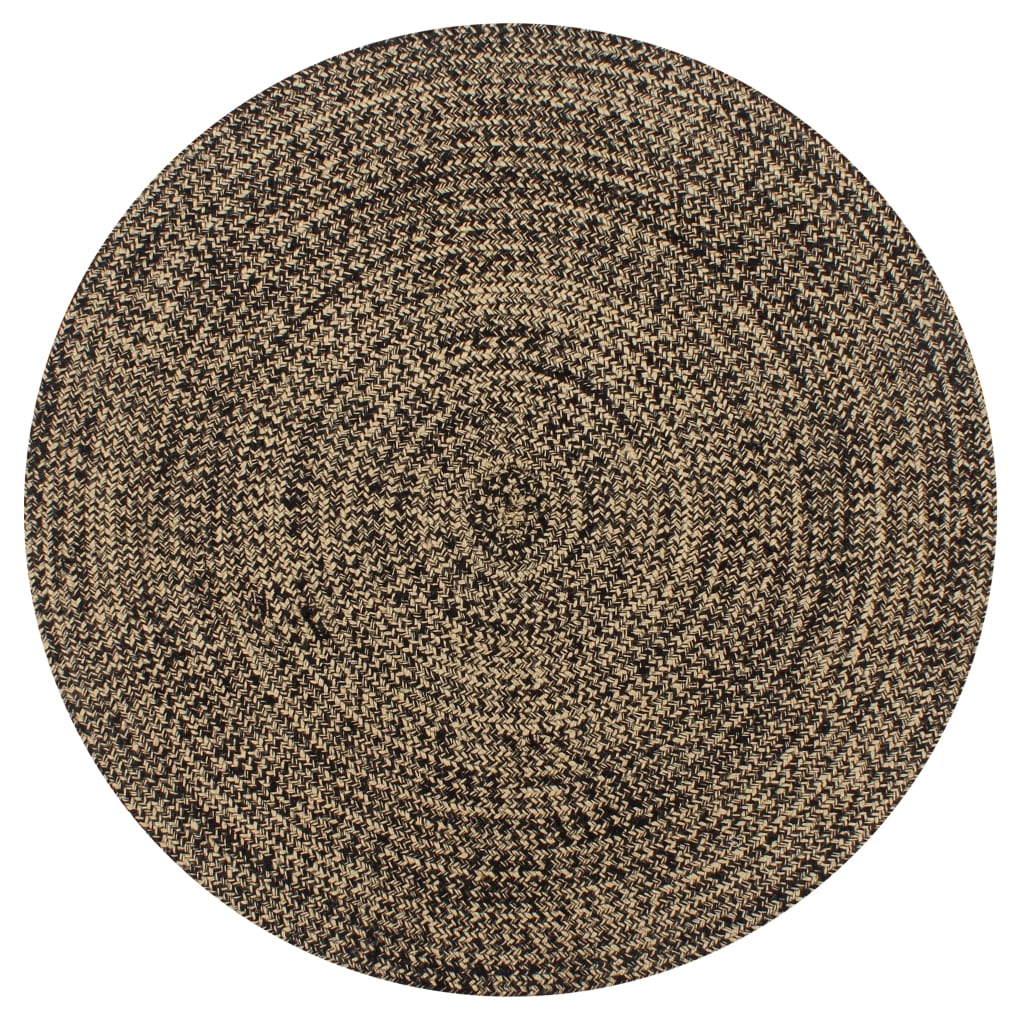 Vidaxl Rug Handmade 90 cm jute sort og naturlig