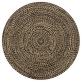 Vidaxl Rug Handmade 90 cm jute sort og naturlig