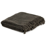 Vidaxl Plaid 125x150 cm bomuldsantracit og brun