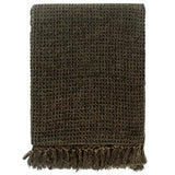Vidaxl Plaid 125x150 cm bomuldsantracit og brun