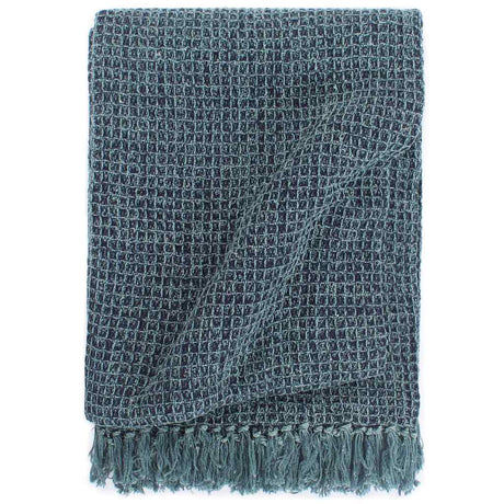 Vidaxl Plaid 125x150 cm bomuld indigo-blå