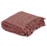 VidaXL plaid 160x210 cm bordeaux bomuld
